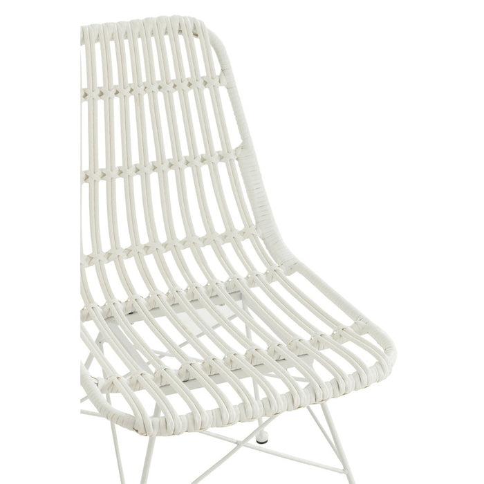 Eetkamerstoel Wit Cloth 46 cm-Eetkamerstoelen-J-Line