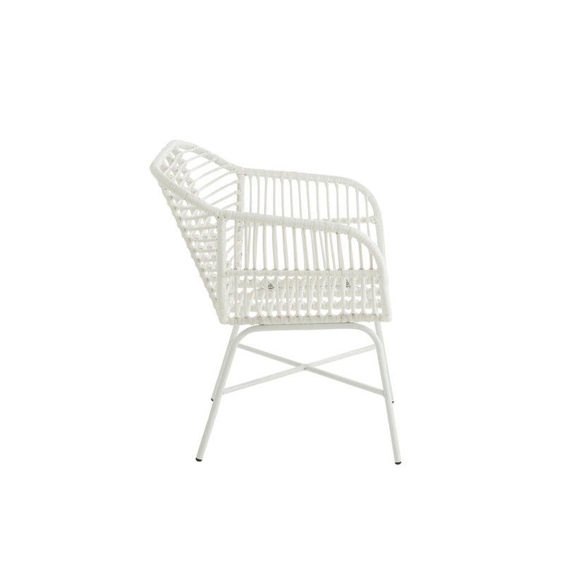 Eetkamerstoel Wit Ijzer 67 cm 67x68x87.5 cm-Eetkamerstoelen-J-Line