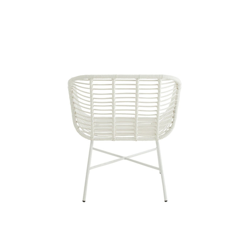 Eetkamerstoel Wit Ijzer 67 cm 67x68x87.5 cm-Eetkamerstoelen-J-Line