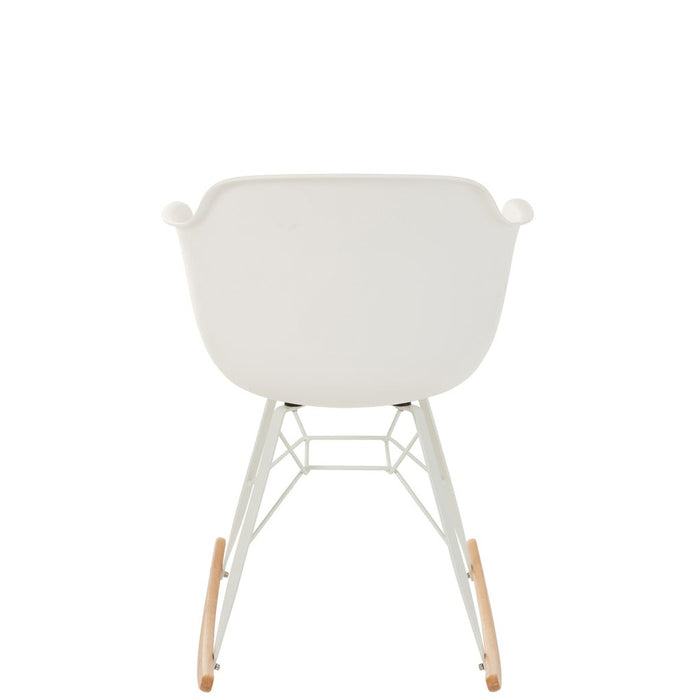 Eetkamerstoel Wit Metaal 56 cm 56.5x69x79 cm-Eetkamerstoelen-J-Line
