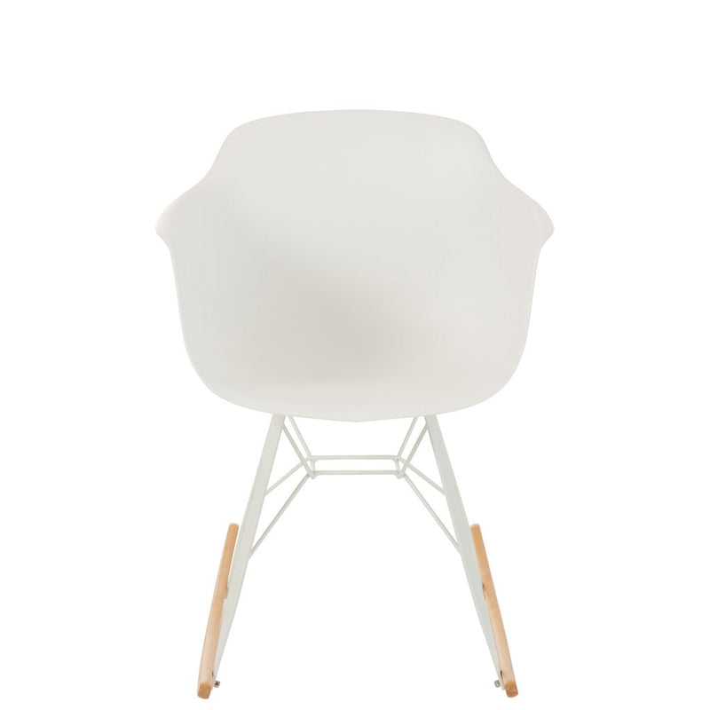 Eetkamerstoel Wit Metaal 56 cm 56.5x69x79 cm-Eetkamerstoelen-J-Line
