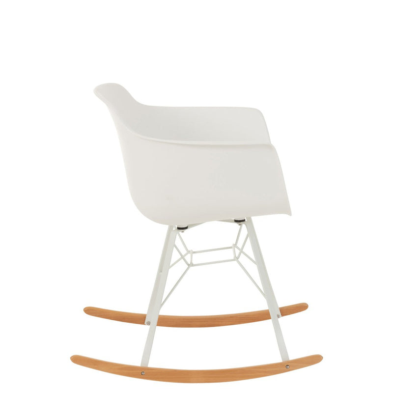 Eetkamerstoel Wit Metaal 56 cm 56.5x69x79 cm-Eetkamerstoelen-J-Line