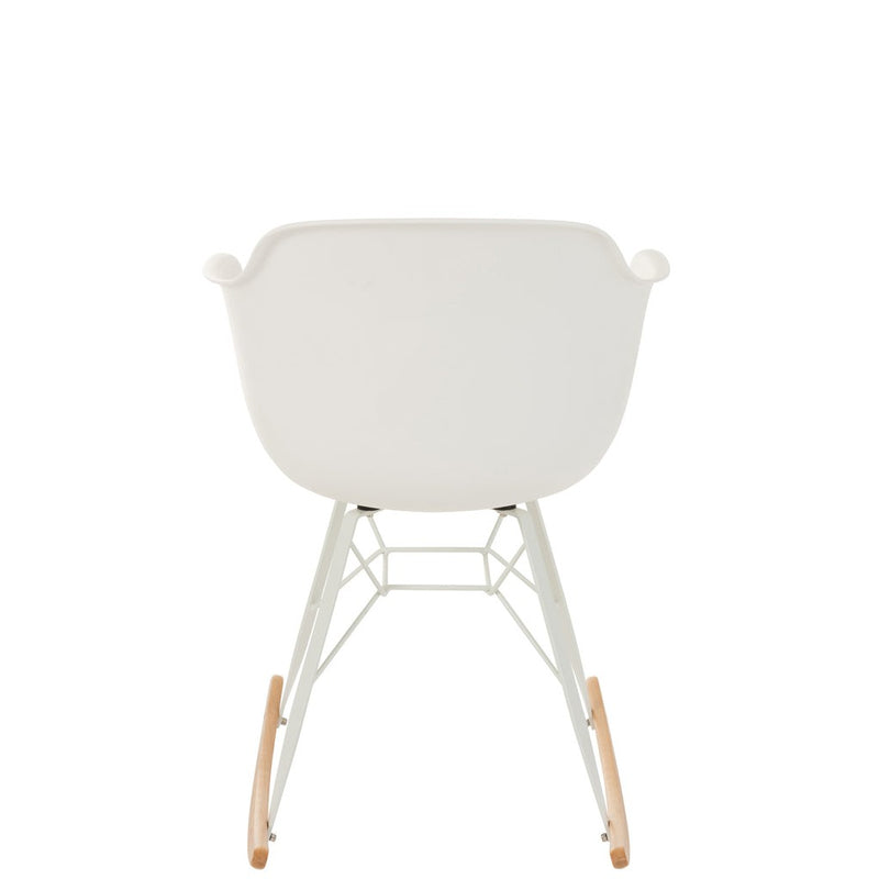 Eetkamerstoel Wit Metaal 56 cm 56.5x69x79 cm-Eetkamerstoelen-J-Line