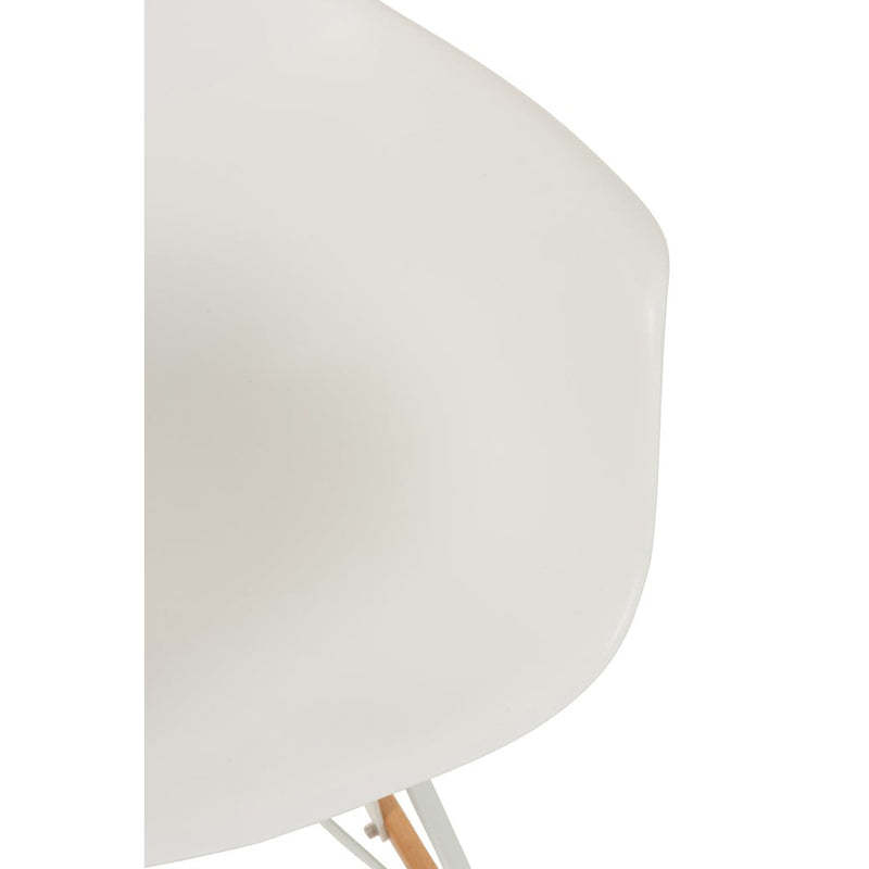 Eetkamerstoel Wit Metaal 56 cm 56.5x69x79 cm-Eetkamerstoelen-J-Line