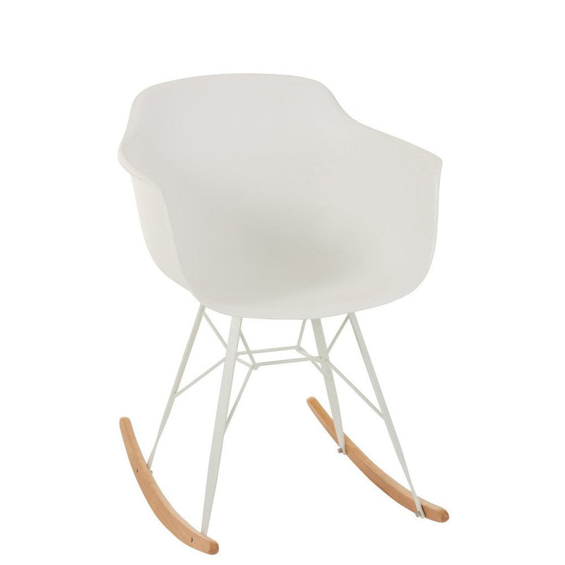 Eetkamerstoel Wit Metaal 56 cm 56.5x69x79 cm-Eetkamerstoelen-J-Line