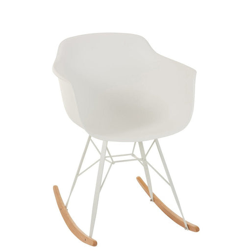 Eetkamerstoel Wit Metaal 56 cm 56.5x69x79 cm-Eetkamerstoelen-J-Line
