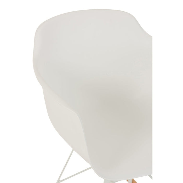 Eetkamerstoel Wit Metaal 56 cm-Eetkamerstoelen-J-Line