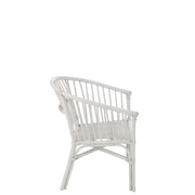 Eetkamerstoel Wit Rotan 44 cm 44x41x52 cm-Eetkamerstoelen-J-Line