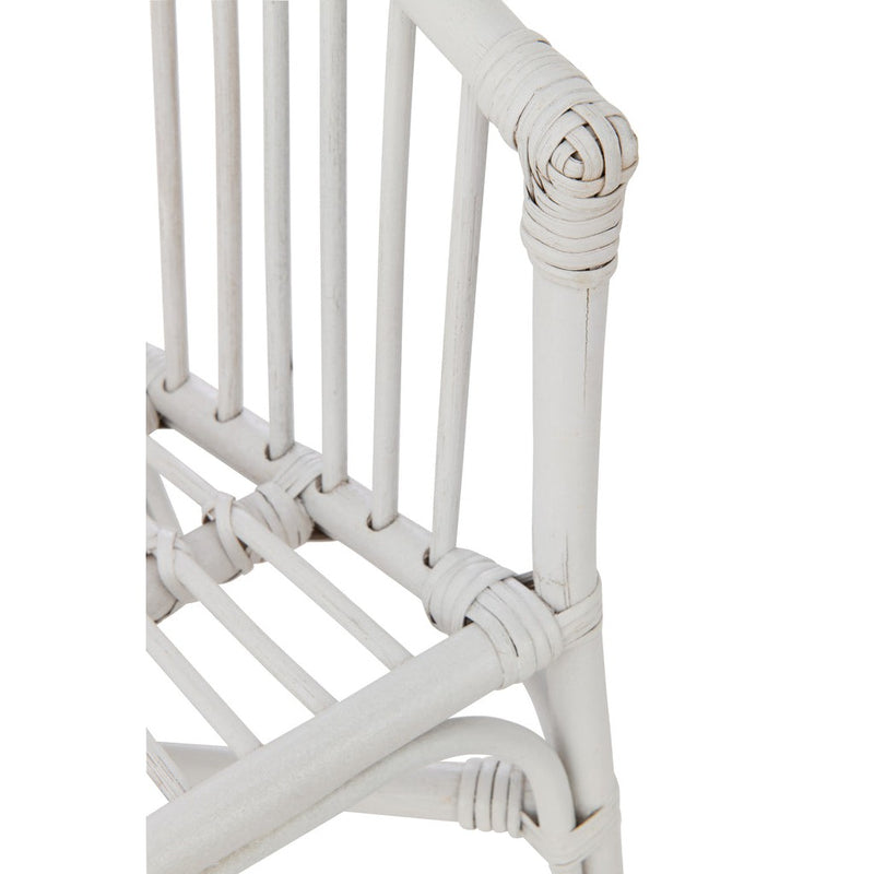 Eetkamerstoel Wit Rotan 44 cm 44x41x52 cm-Eetkamerstoelen-J-Line
