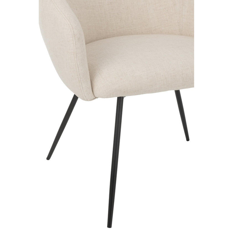 Eetkamerstoel Wit Schuim 61 cm 61x60x75 cm-Eetkamerstoelen-J-Line