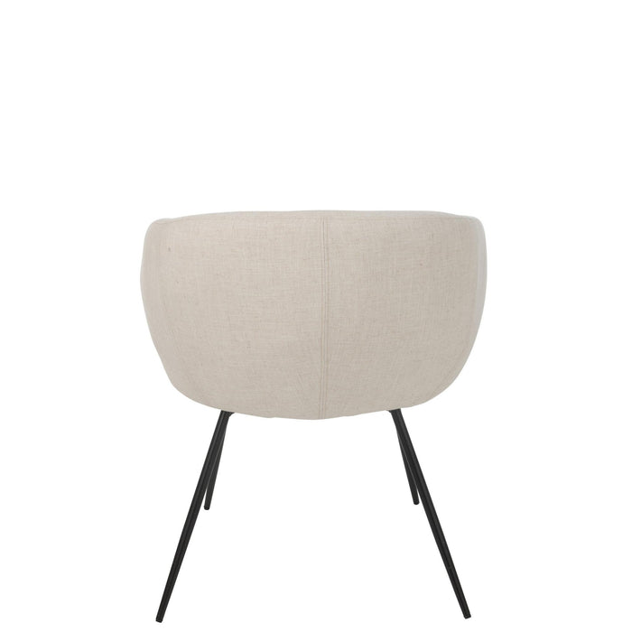 Eetkamerstoel Wit Schuim 61 cm 61x60x75 cm-Eetkamerstoelen-J-Line