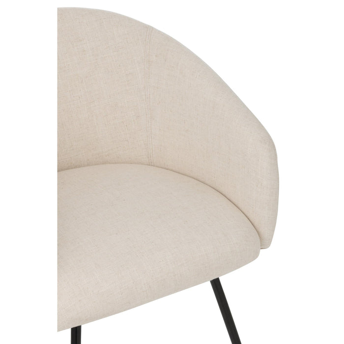 Eetkamerstoel Wit Schuim 61 cm-Eetkamerstoelen-J-Line