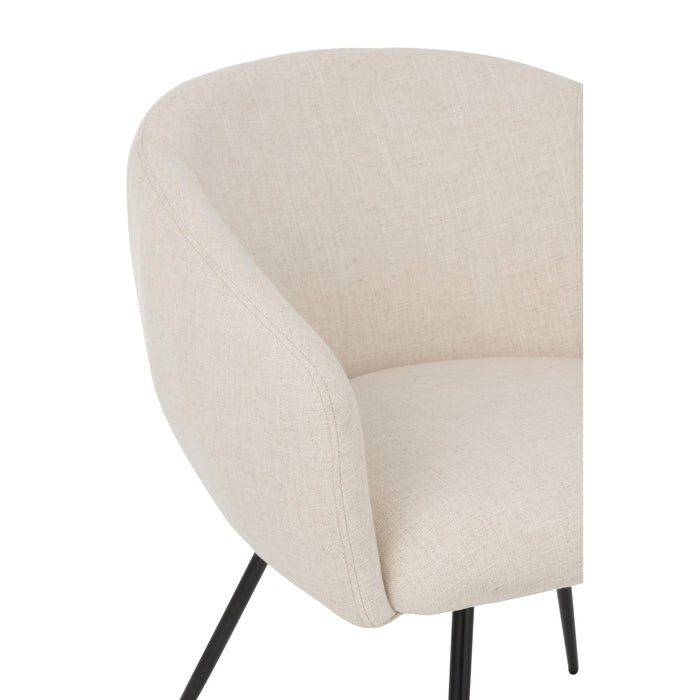 Eetkamerstoel Wit Schuim 61 cm-Eetkamerstoelen-J-Line