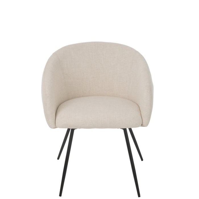 Eetkamerstoel Wit Schuim 61 cm-Eetkamerstoelen-J-Line