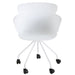 Eetkamerstoel Wit Staal 54 cm 53.5x56x81 cm-Eetkamerstoelen-J-Line