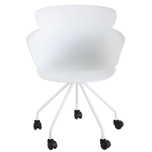 Eetkamerstoel Wit Staal 54 cm 53.5x56x81 cm-Eetkamerstoelen-J-Line