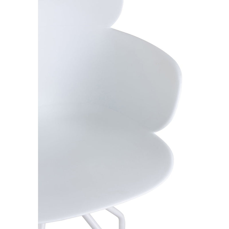 Eetkamerstoel Wit Staal 54 cm 53.5x56x81 cm-Eetkamerstoelen-J-Line