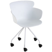 Eetkamerstoel Wit Staal 54 cm 53.5x56x81 cm-Eetkamerstoelen-J-Line