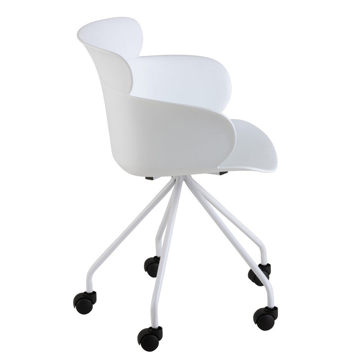 Eetkamerstoel Wit Staal 54 cm-Eetkamerstoelen-J-Line