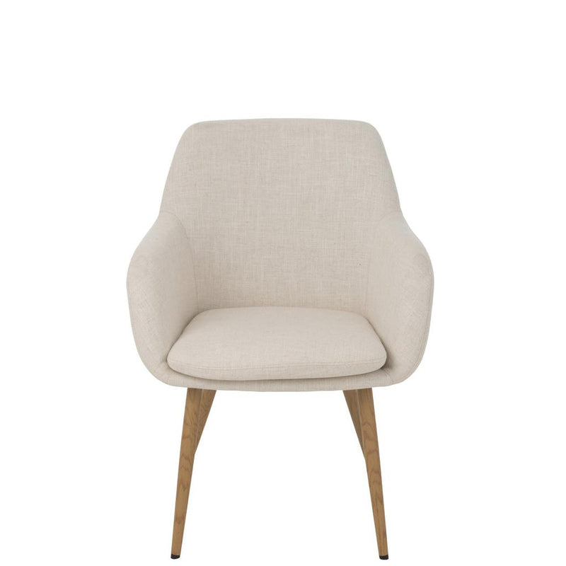 Eetkamerstoel Wit Staal 65 cm 65x68x83 cm-Eetkamerstoelen-J-Line