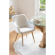 Eetkamerstoel Wit Staal 65 cm 65x68x83 cm-Eetkamerstoelen-J-Line
