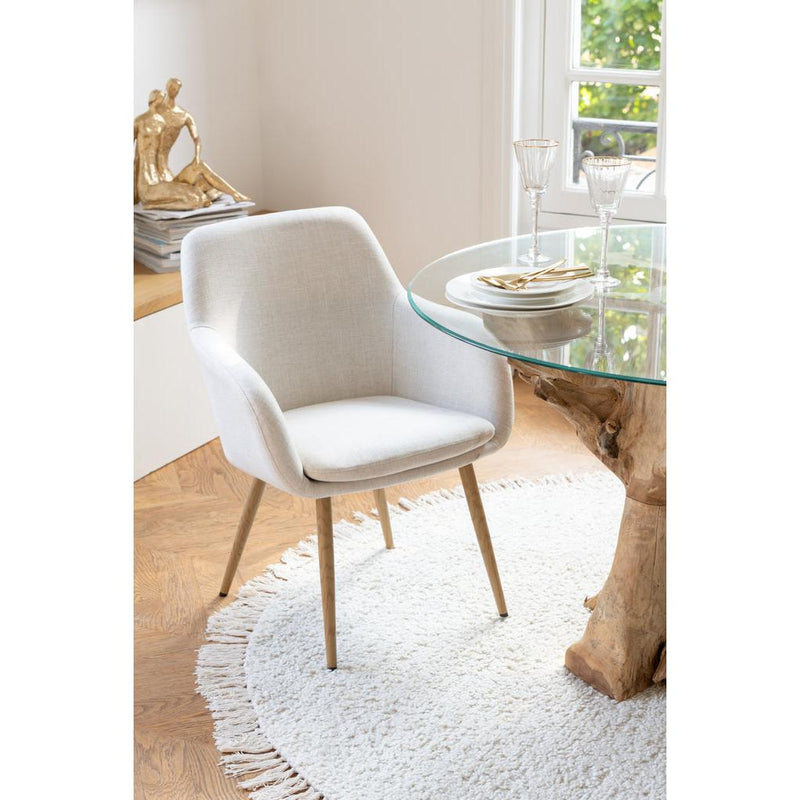 Eetkamerstoel Wit Staal 65 cm 65x68x83 cm-Eetkamerstoelen-J-Line