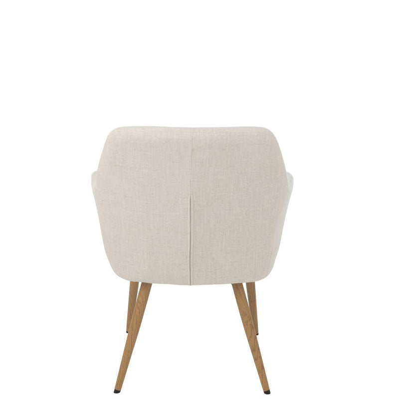 Eetkamerstoel Wit Staal 65 cm 65x68x83 cm-Eetkamerstoelen-J-Line