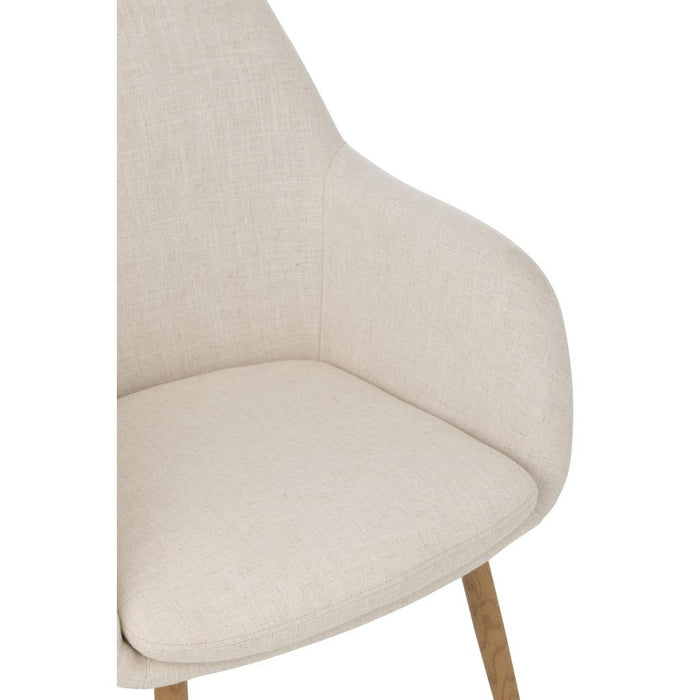 Eetkamerstoel Wit Staal 65 cm 65x68x83 cm-Eetkamerstoelen-J-Line