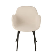 Eetkamerstoel Wit Stof 58 cm 58x53x80.5 cm-Eetkamerstoelen-J-Line