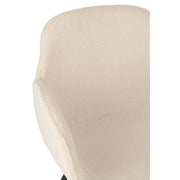 Eetkamerstoel Wit Stof 58 cm 58x53x80.5 cm-Eetkamerstoelen-J-Line