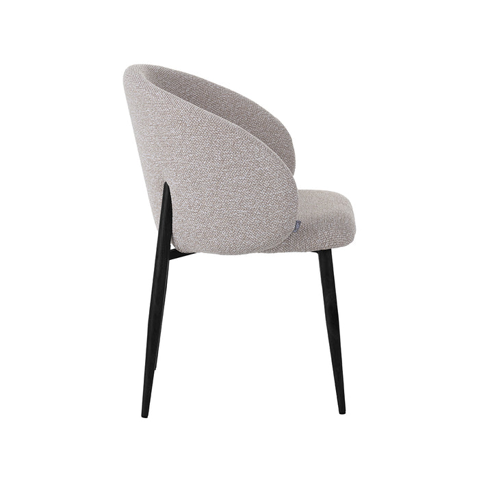 Eetkamerstoel Yuki - Naturel - Royal Boucle - Taupe Metalen Frame-Eetkamerstoelen-LABEL51