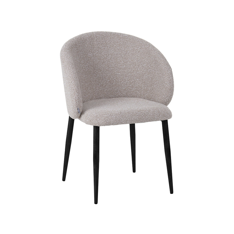 Eetkamerstoel Yuki Naturel Royal Boucle Taupe Metalen Frame-Eetkamerstoelen-LABEL51