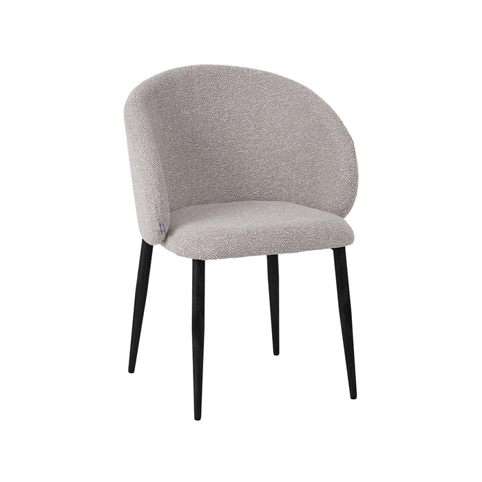 Eetkamerstoel Yuki - Naturel - Royal Boucle - Taupe Metalen Frame-Eetkamerstoelen-LABEL51