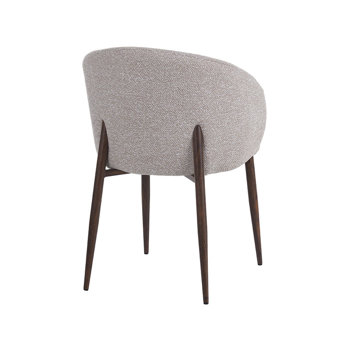 Eetkamerstoel Yuki - Naturel - Royal Boucle - Walnoot Houten...-Eetkamerstoelen-LABEL51