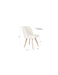 Eetkamerstoel Yves Polyester Wit 59.5x52.5 cm