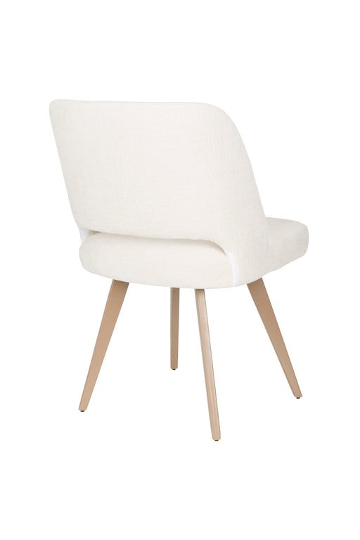 Eetkamerstoel Yves Polyester Wit 59.5x52.5 cm-Eetkamerstoelen-Creating Home
