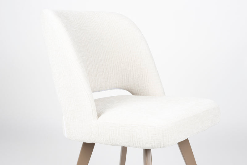 Eetkamerstoel Yves Polyester Wit 59.5x52.5 cm-Eetkamerstoelen-Creating Home
