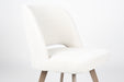 Eetkamerstoel Yves Polyester Wit 59.5x52.5 cm-Eetkamerstoelen-Creating Home