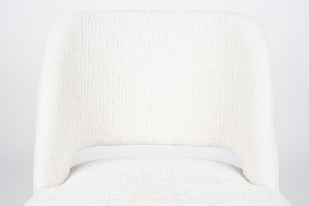 Eetkamerstoel Yves Polyester Wit 59.5x52.5 cm-Eetkamerstoelen-Creating Home