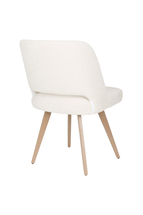Eetkamerstoel Yves Polyester Wit 59.5x52.5 cm-Eetkamerstoelen-Creating Home