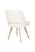 Eetkamerstoel Yves Polyester Wit 59.5x52.5 cm-Eetkamerstoelen-Creating Home