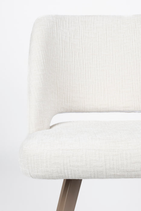 Eetkamerstoel Yves Polyester Wit 59.5x52.5 cm-Eetkamerstoelen-Creating Home