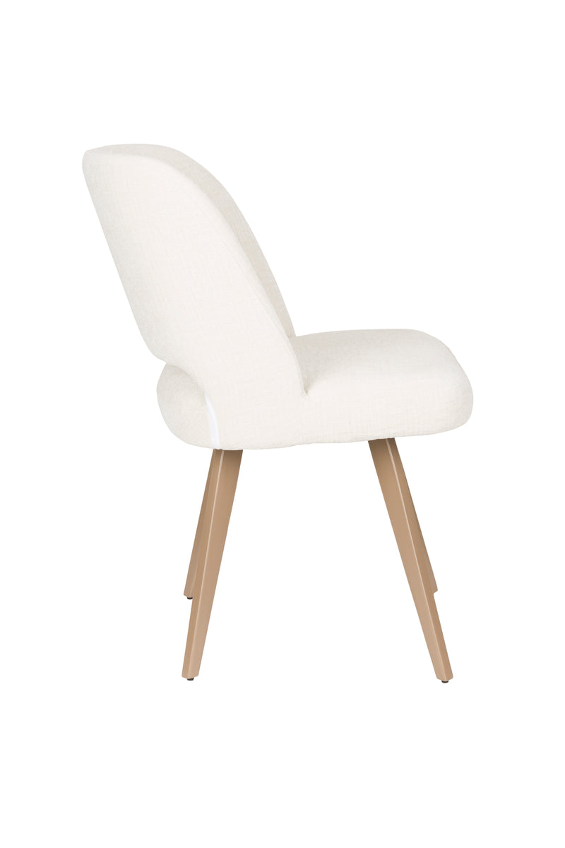 Eetkamerstoel Yves Polyester Wit 59.5x52.5 cm-Eetkamerstoelen-Creating Home