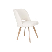 Eetkamerstoel Yves Polyester Wit 59.5x52.5 cm-Eetkamerstoelen-Creating Home