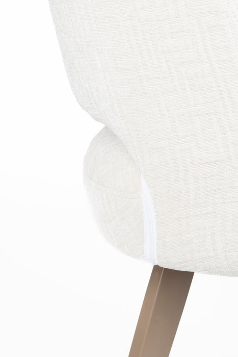 Eetkamerstoel Yves Polyester Wit 59.5x52.5 cm-Fauteuils-Creating Home