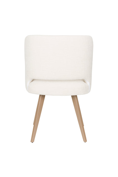Eetkamerstoel Yves Polyester Wit 59.5x52.5 cm-Fauteuils-Creating Home