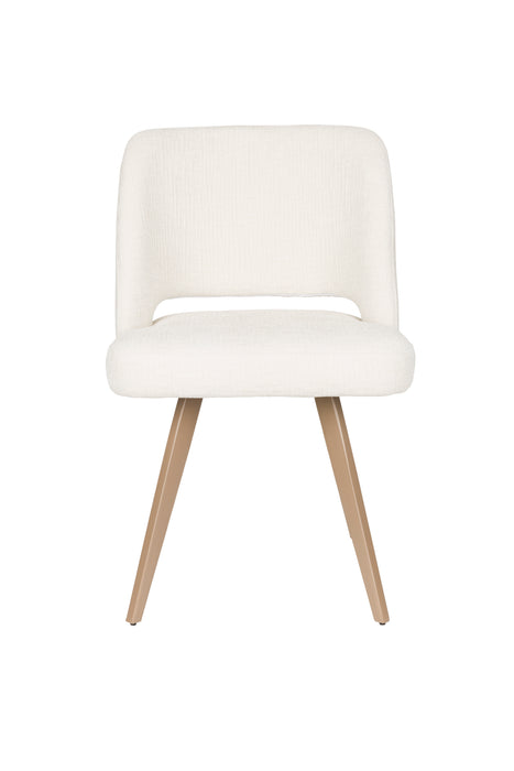 Eetkamerstoel Yves Polyester Wit 59.5x52.5 cm-Fauteuils-Creating Home