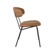 Eetkamerstoel Zack Cognac Micro Suede 53x59x79 cm-Eetkamerstoelen-LABEL51