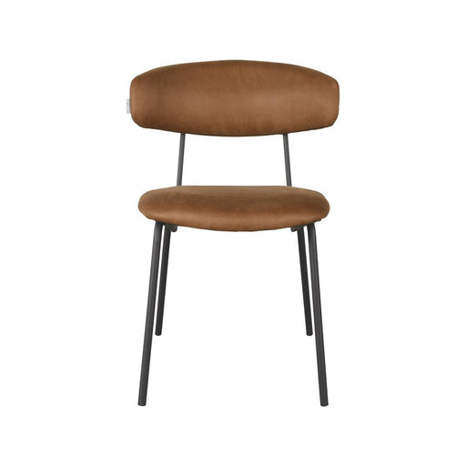 Eetkamerstoel Zack - Cognac - Micro Suede-Eetkamerstoelen-LABEL51