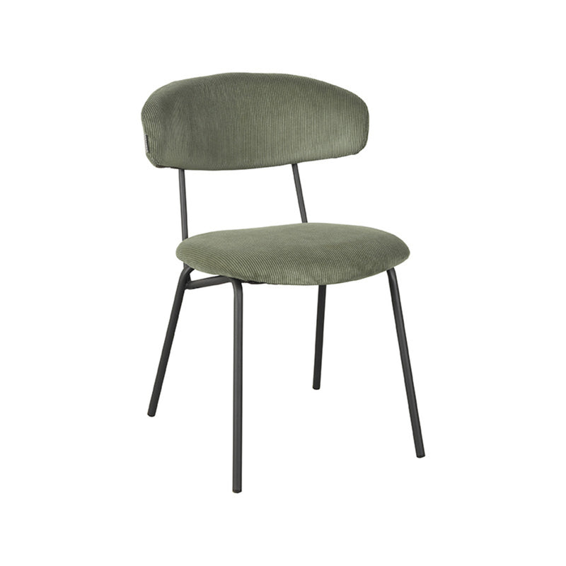 Eetkamerstoel Zack Forest Ribcord 53x59x79 cm-Eetkamerstoelen-LABEL51